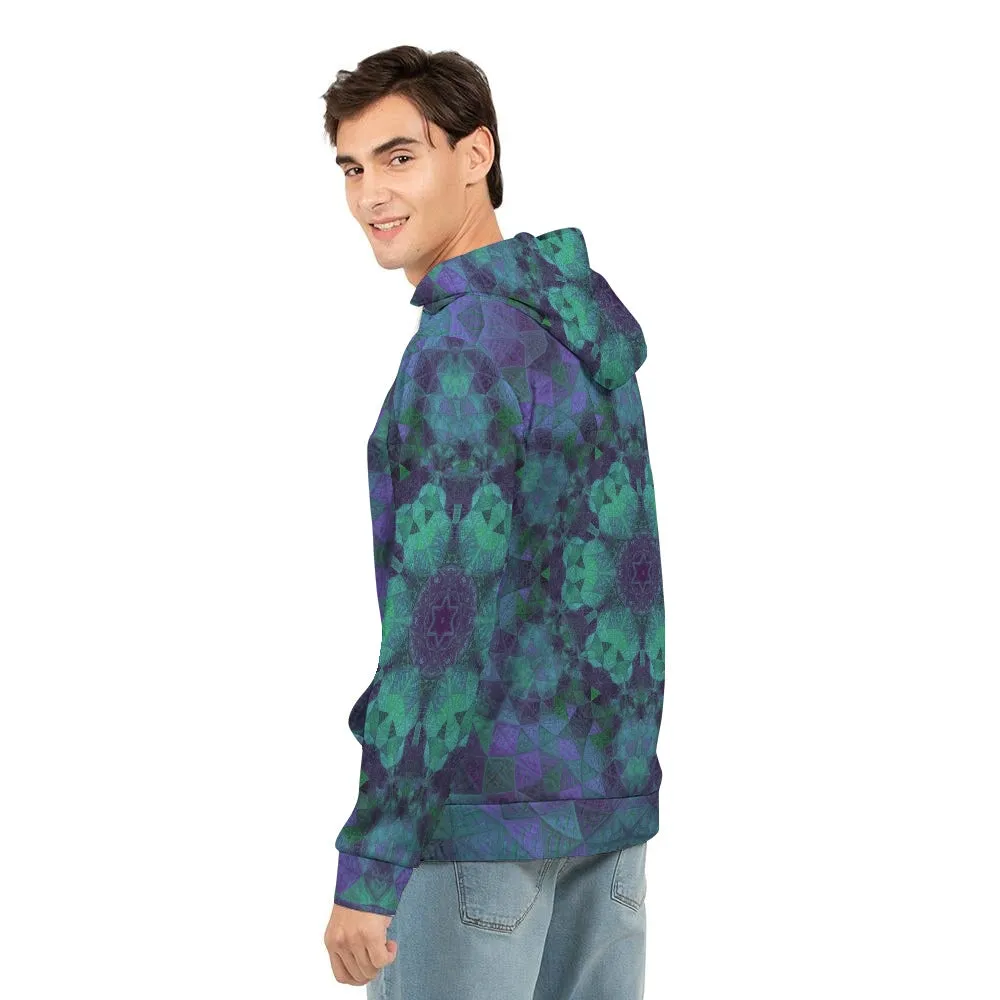 Geo-Shape Purple Men's Hoodie