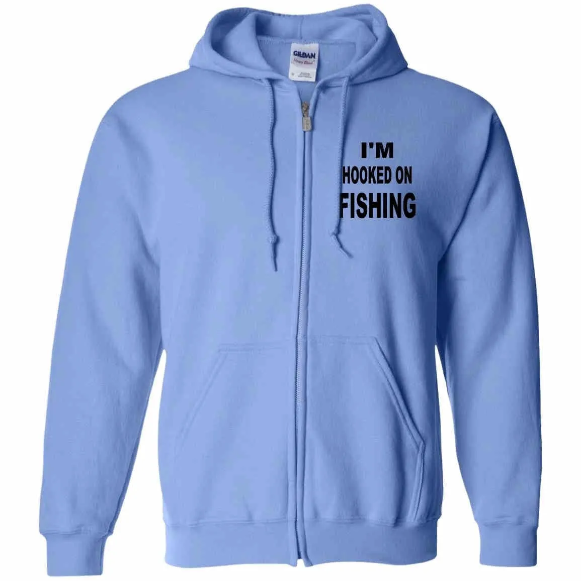 I'm Hooked On Fishing Zip Up Hoodie b