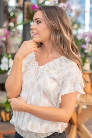 Jasper Smocked V Neck Top