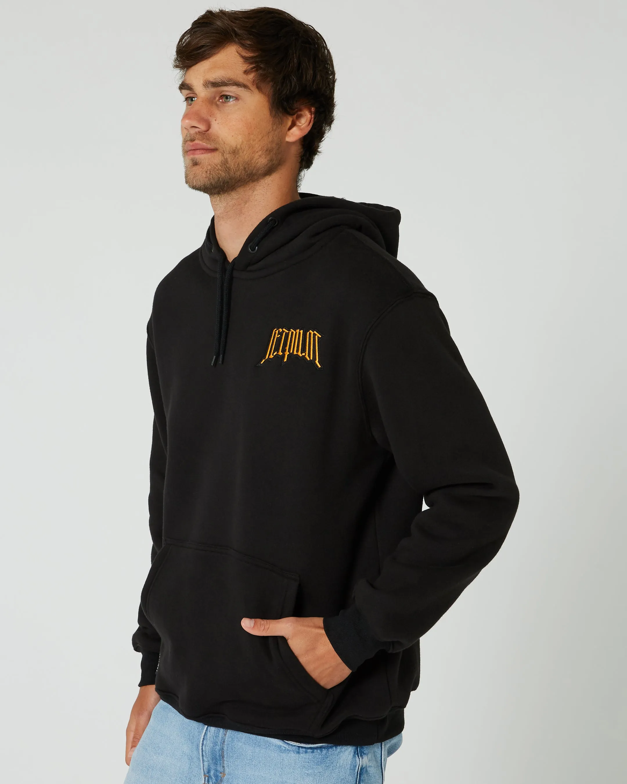 Jetpilot Motley Mens Pullover Hoodie - Black