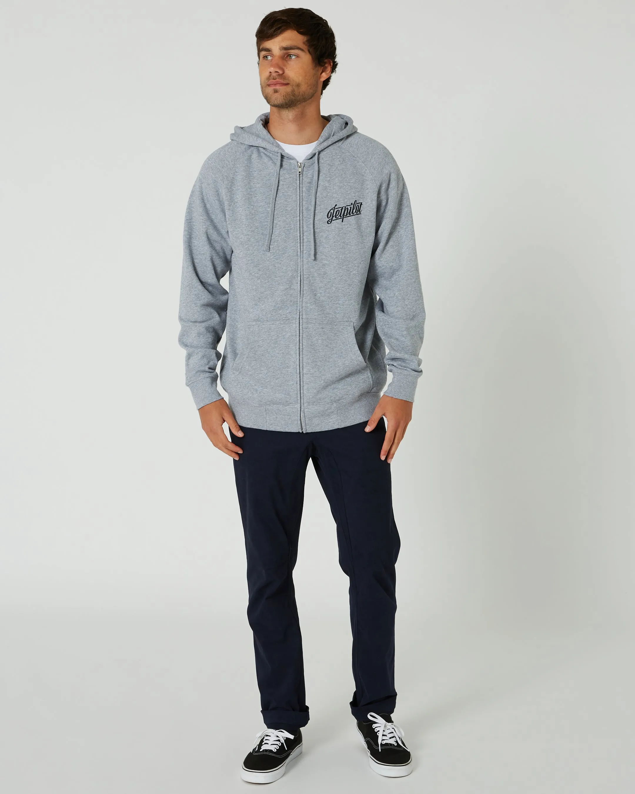 JP Friday Mens Zip-Up Hoodie - Heather