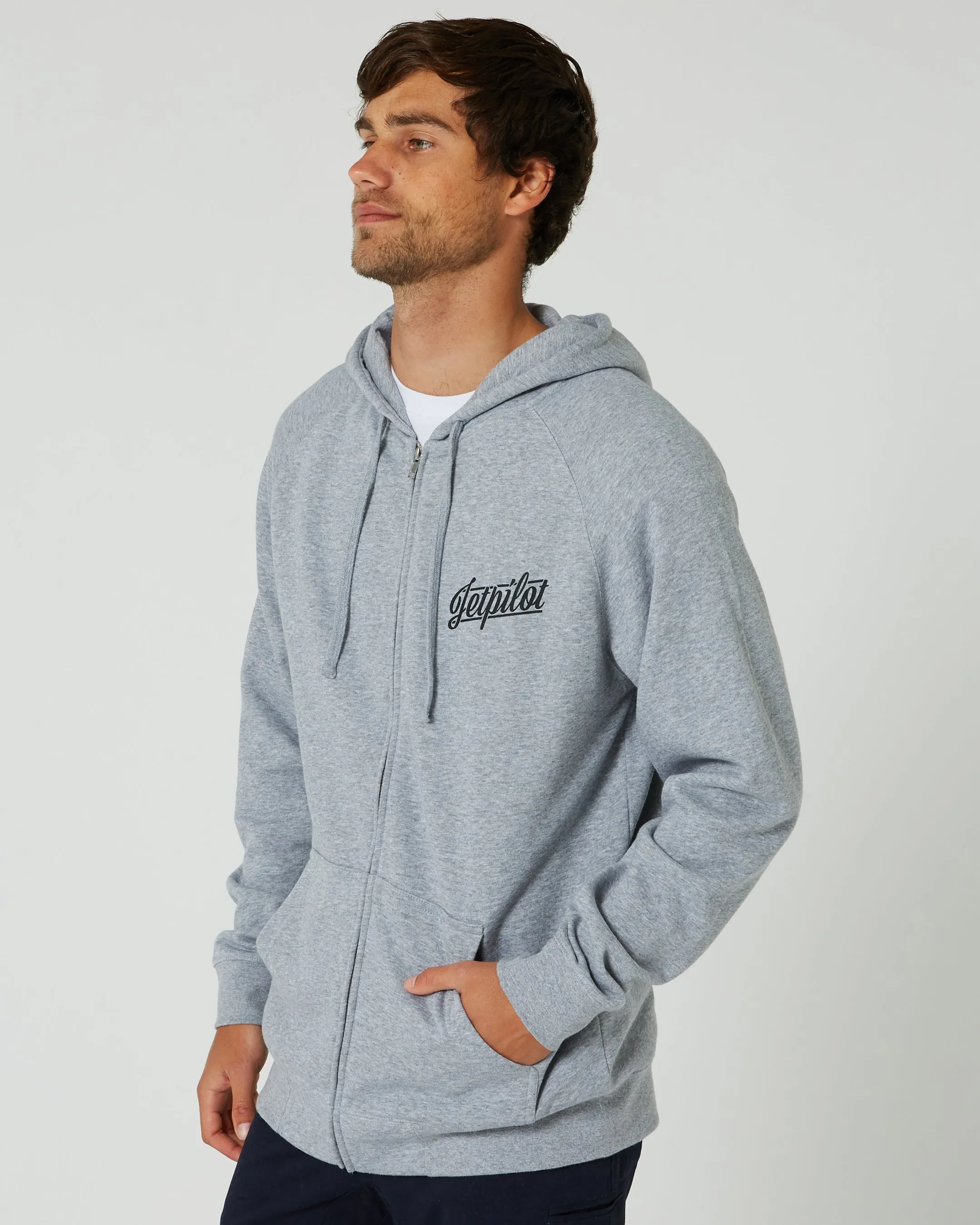 JP Friday Mens Zip-Up Hoodie - Heather