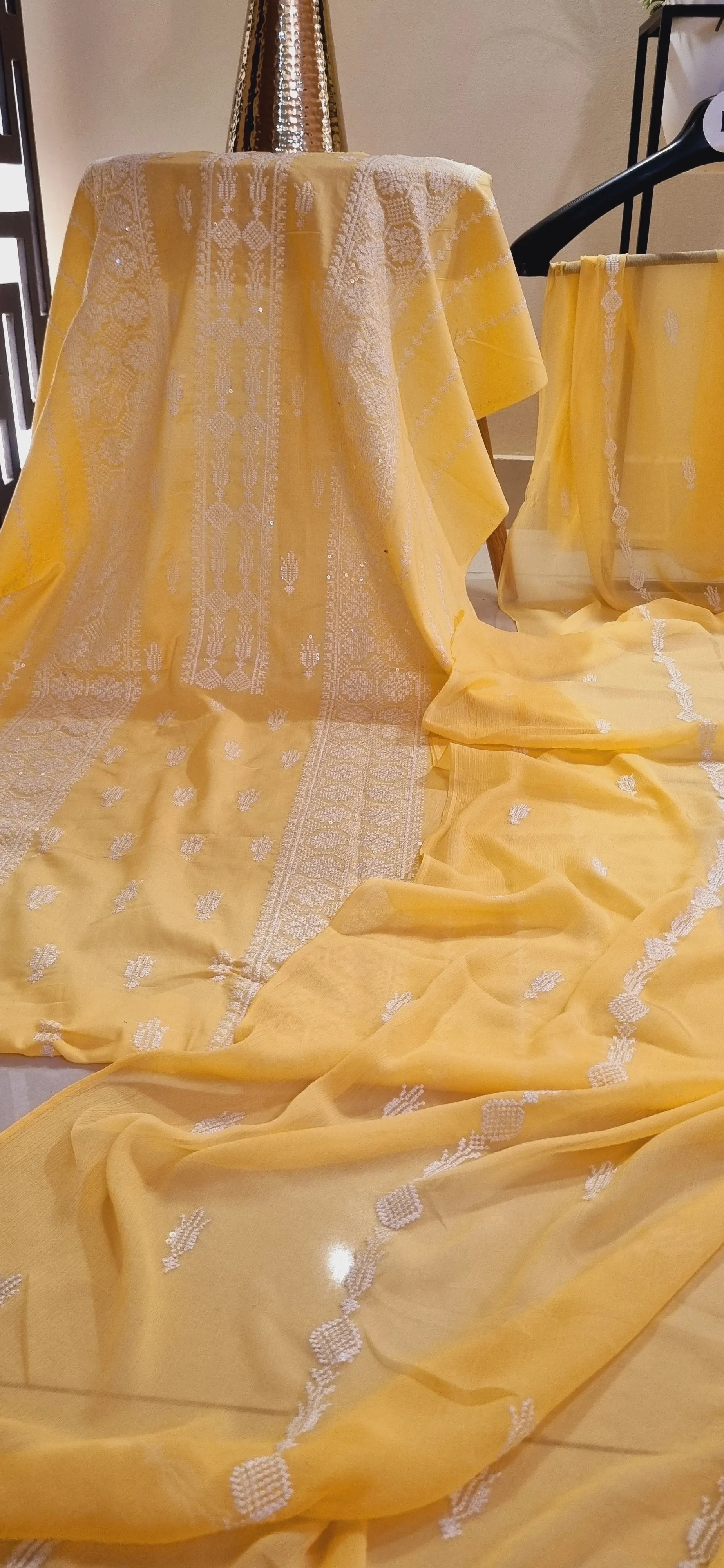 Lawn embroidered three piece suits