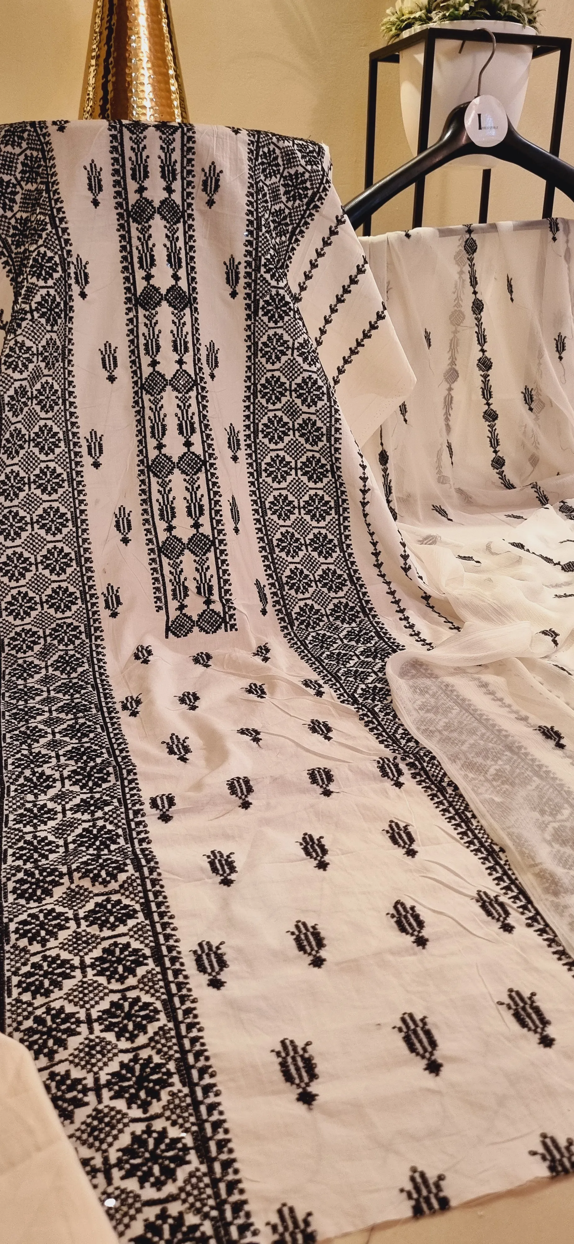 Lawn embroidered three piece suits