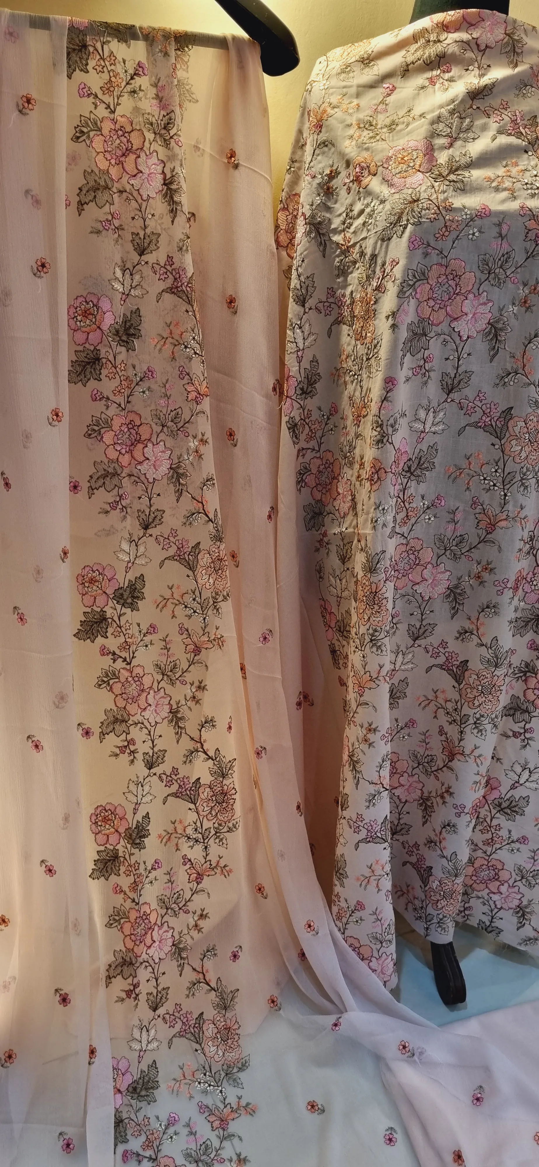 Lawn embroidered three piece suits