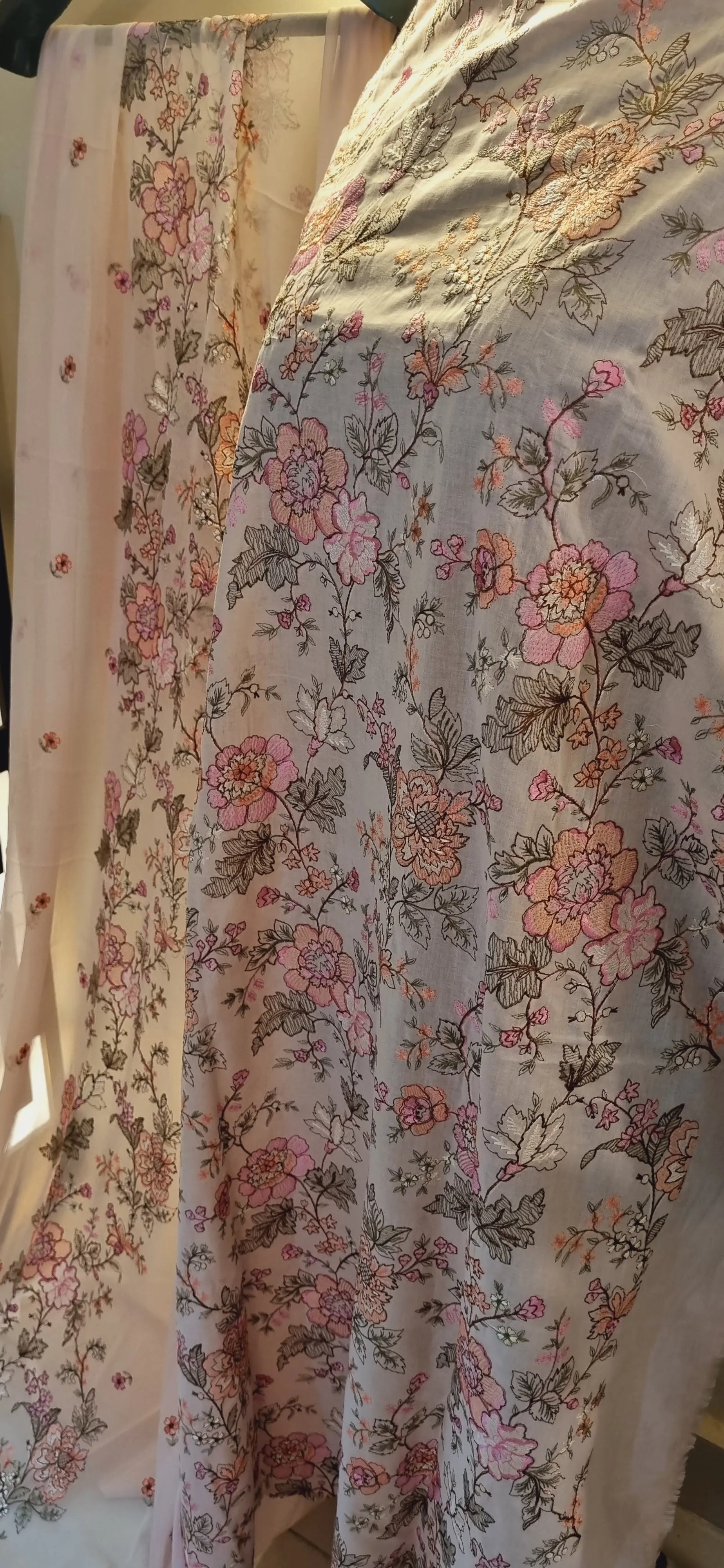 Lawn embroidered three piece suits