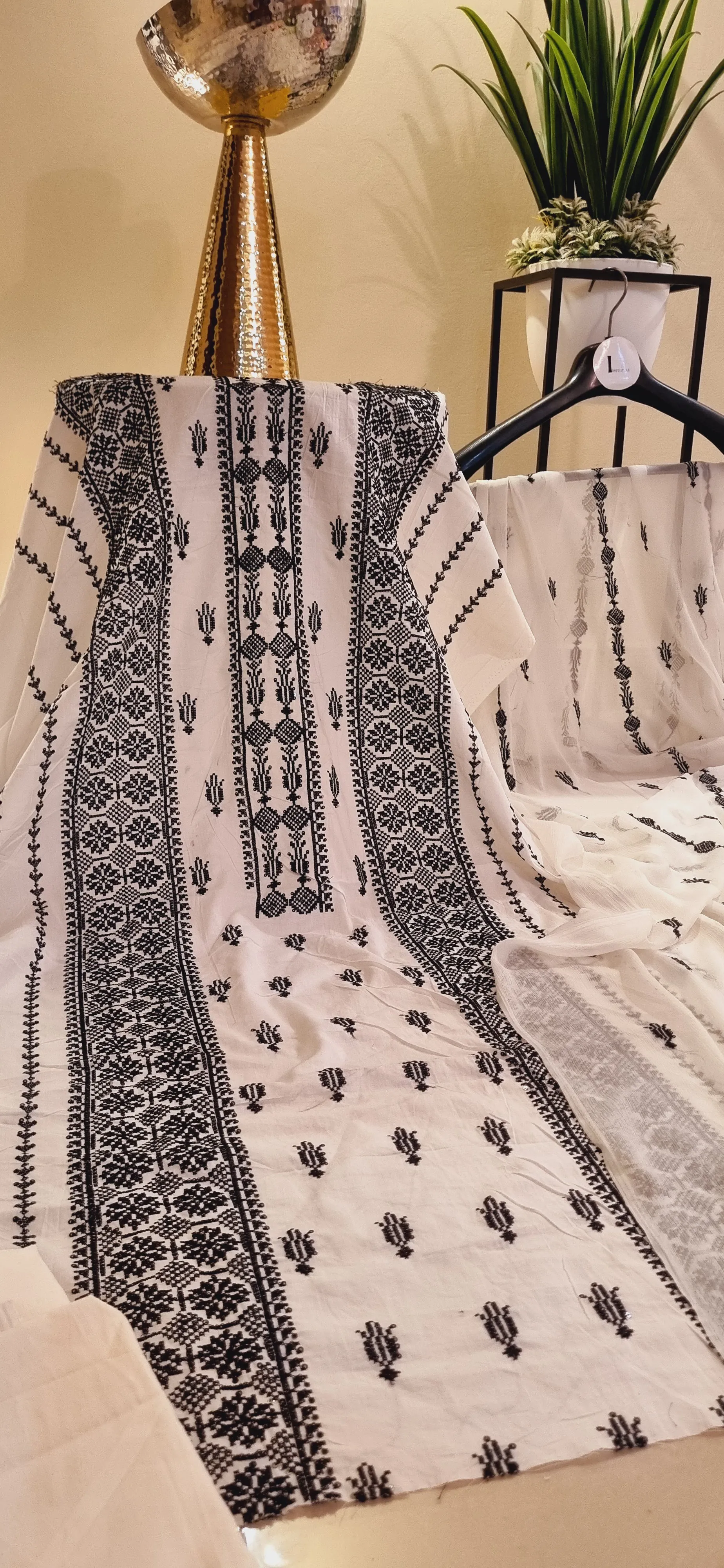Lawn embroidered three piece suits