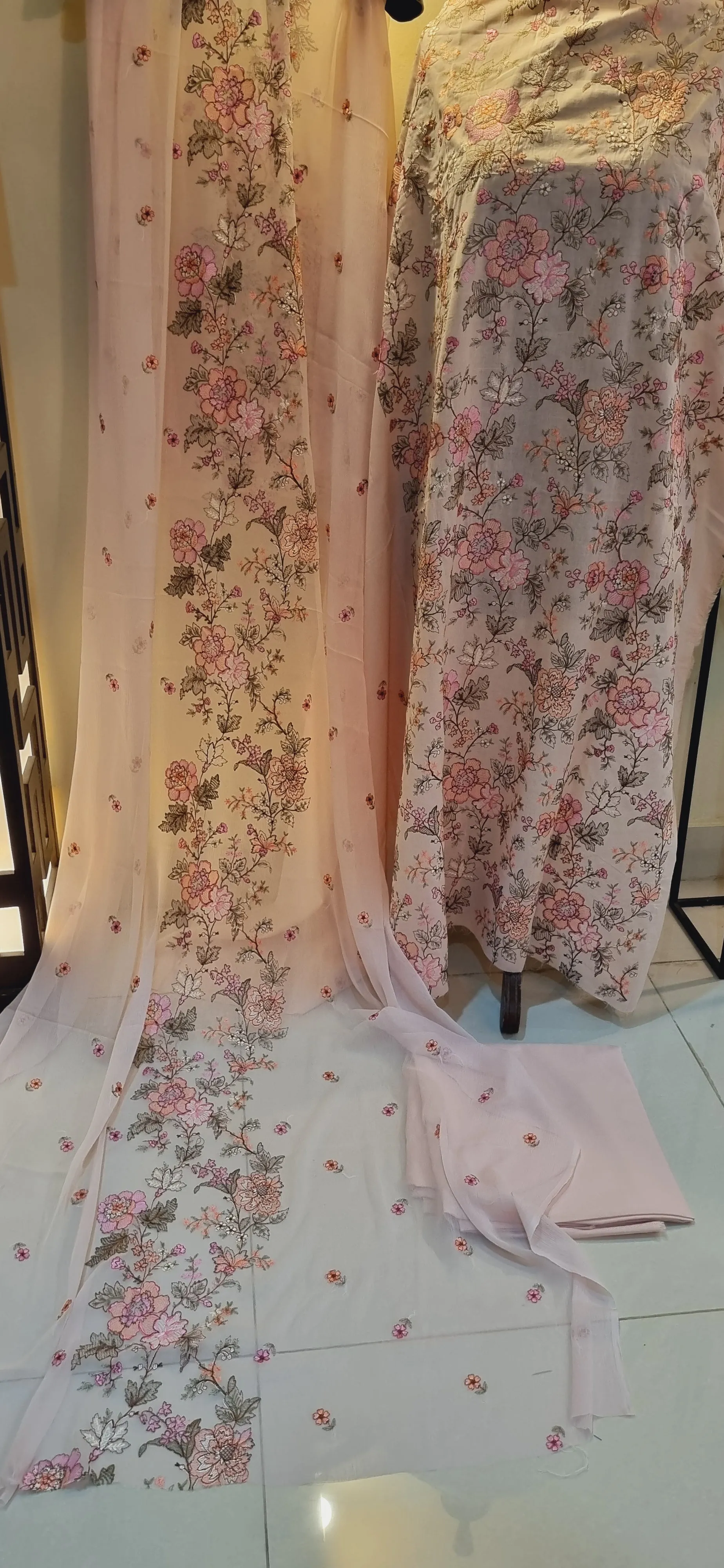 Lawn embroidered three piece suits