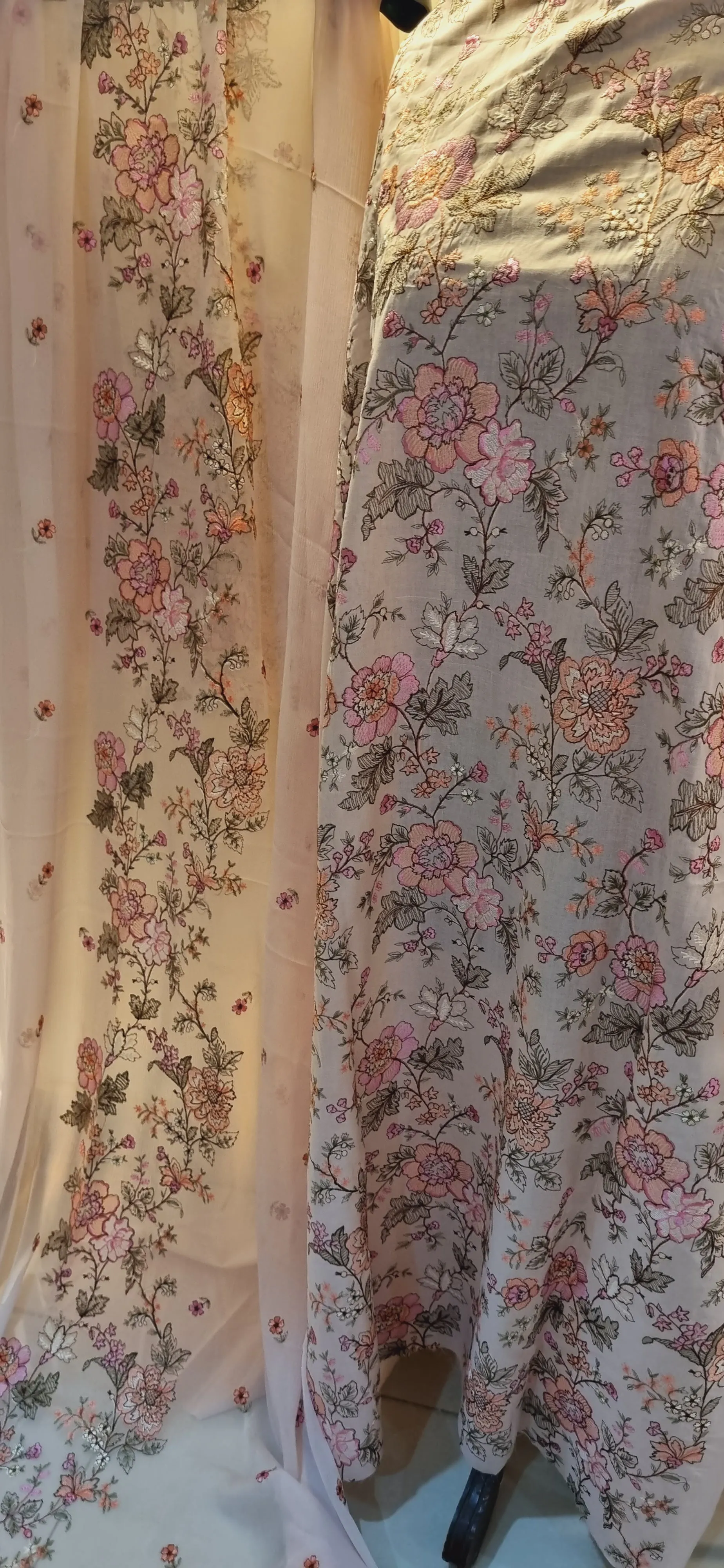 Lawn embroidered three piece suits