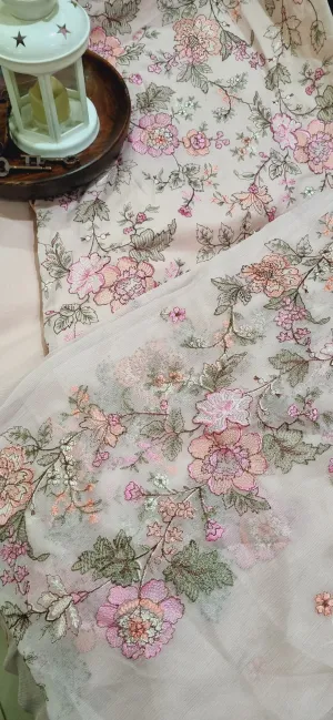 Lawn embroidered three piece suits
