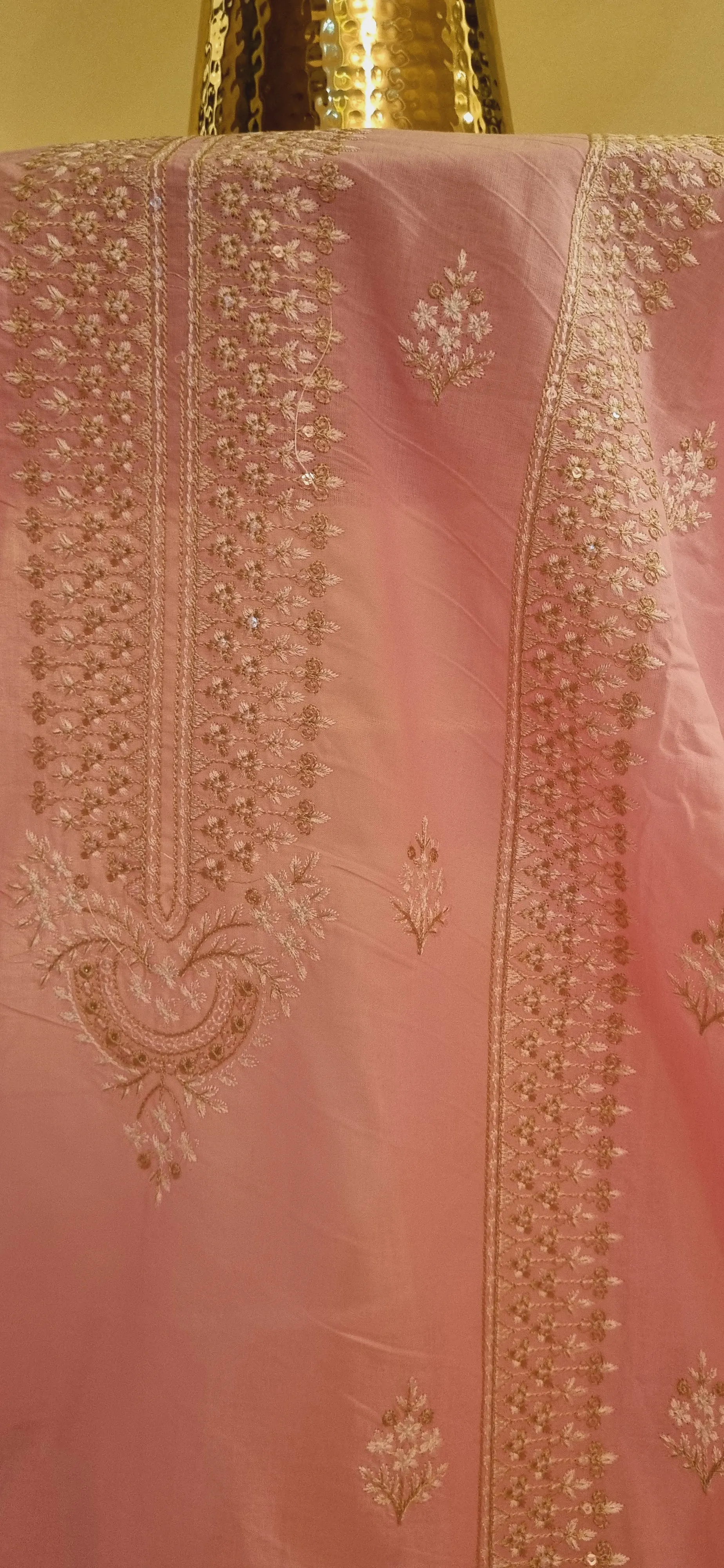 Lawn embroidered three piece