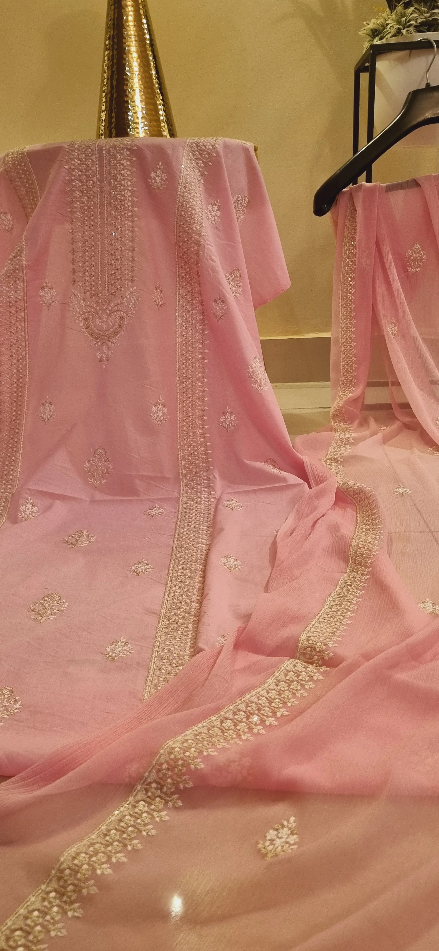 Lawn embroidered three piece
