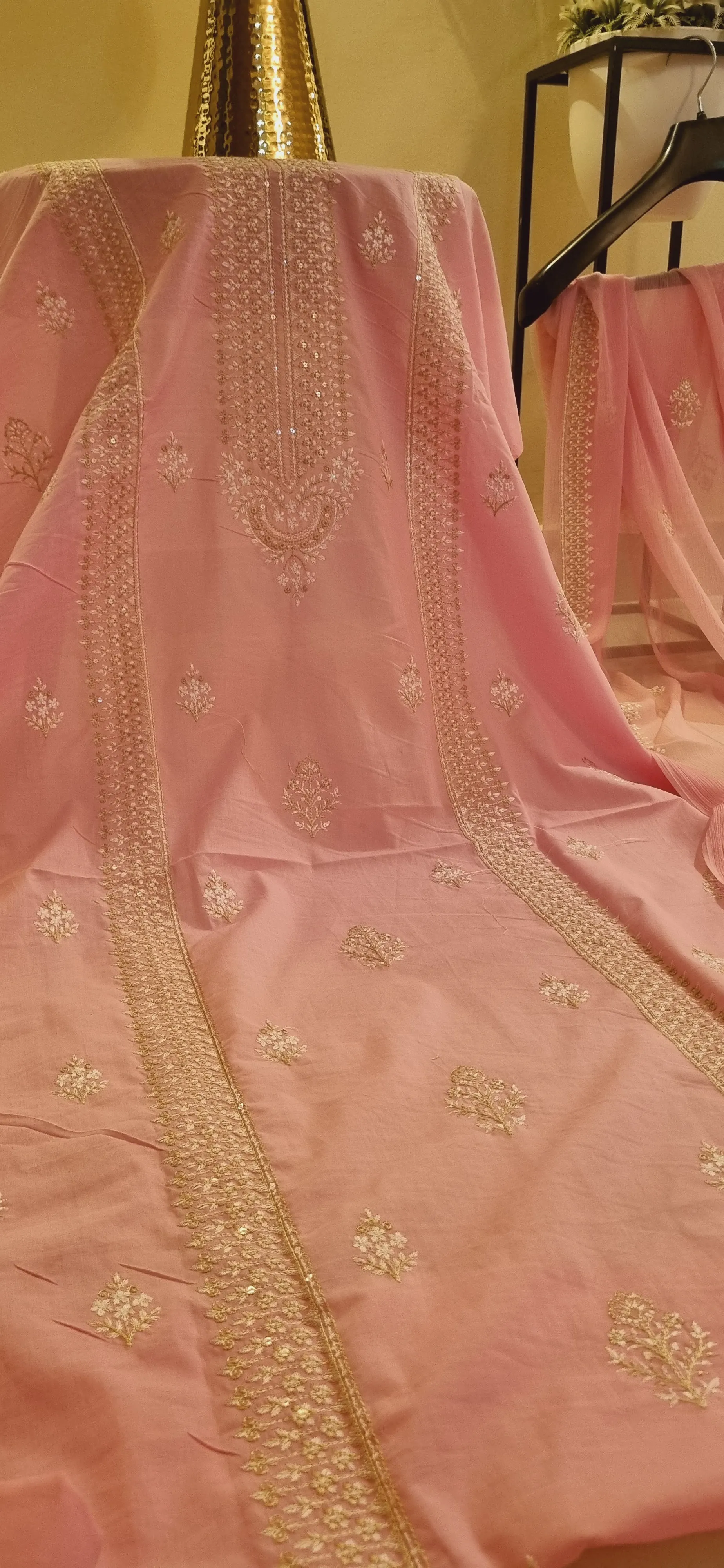 Lawn embroidered three piece