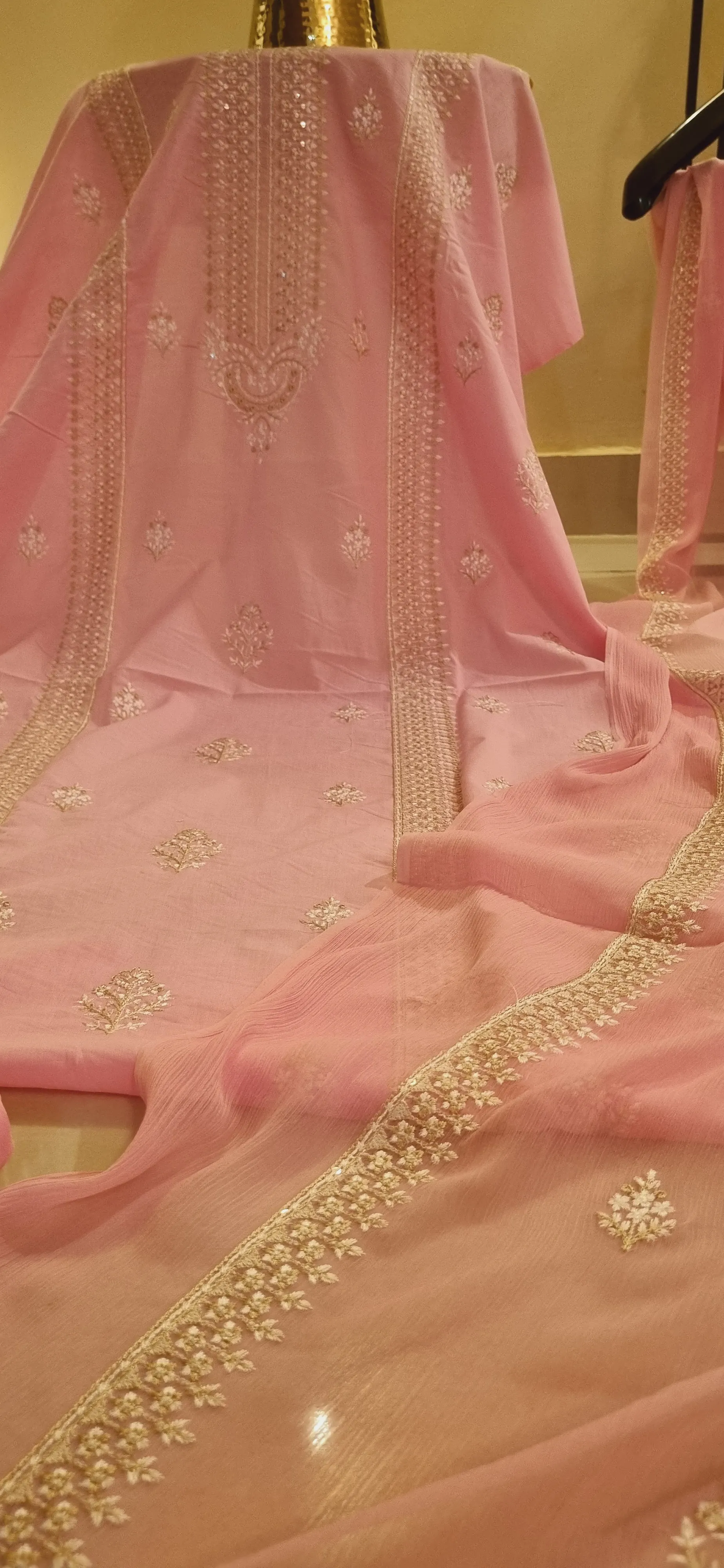 Lawn embroidered three piece