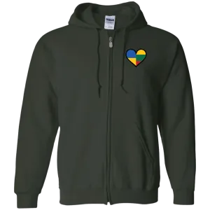 Lithuania Ukraine Heart - Men/Women Unisex Comfort Full-Zip Hoodie