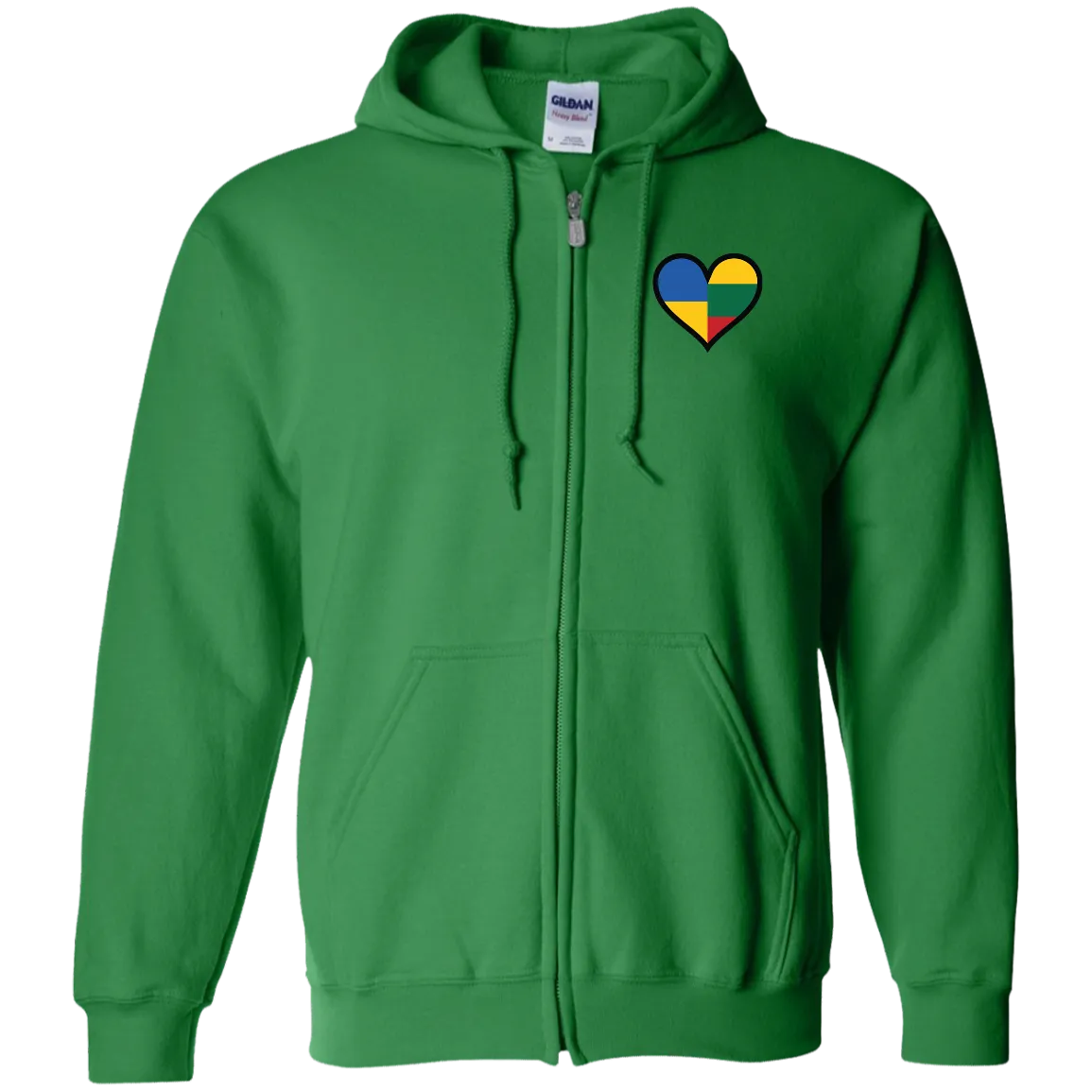 Lithuania Ukraine Heart - Men/Women Unisex Comfort Full-Zip Hoodie