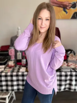 Lotus V-Neck Long Sleeve Top