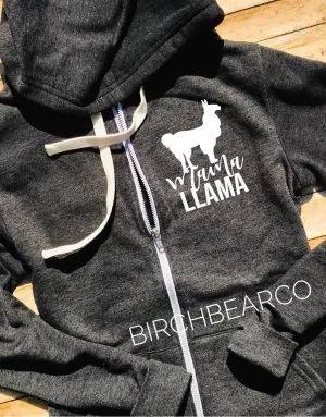 Mama Llama Zipper Hoodie