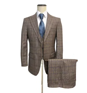 Mazari Bart Revo Modern Fit Suit With Reversible Vest - Tan 2022