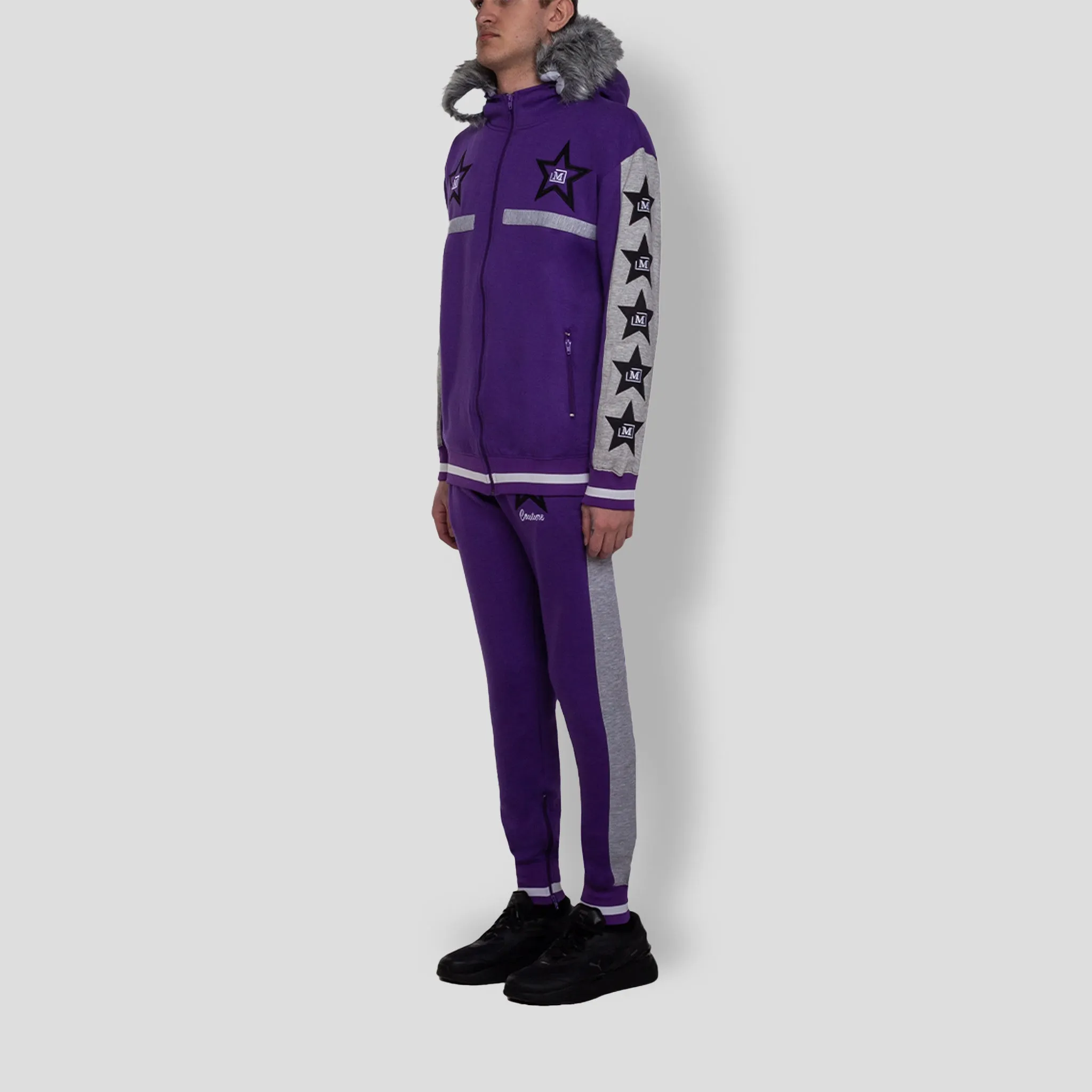 MDB Clearance Men's M-Star Fur Hooded Fleece Sweatsuit