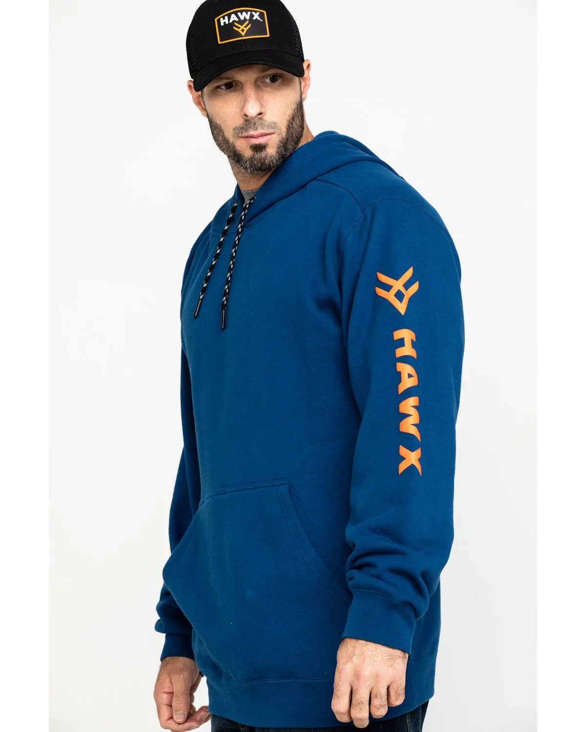 Men's Logo Sleeve Performance Fleece Hooded Work Sweatshirt - Big & Tall