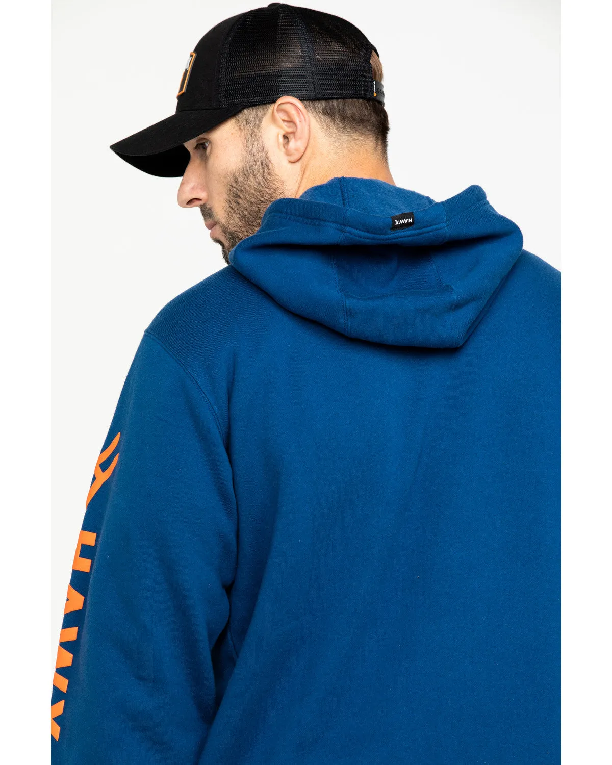 Men's Logo Sleeve Performance Fleece Hooded Work Sweatshirt - Big & Tall