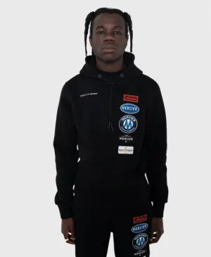 Mercier Hybrid Badge Hoodie Black