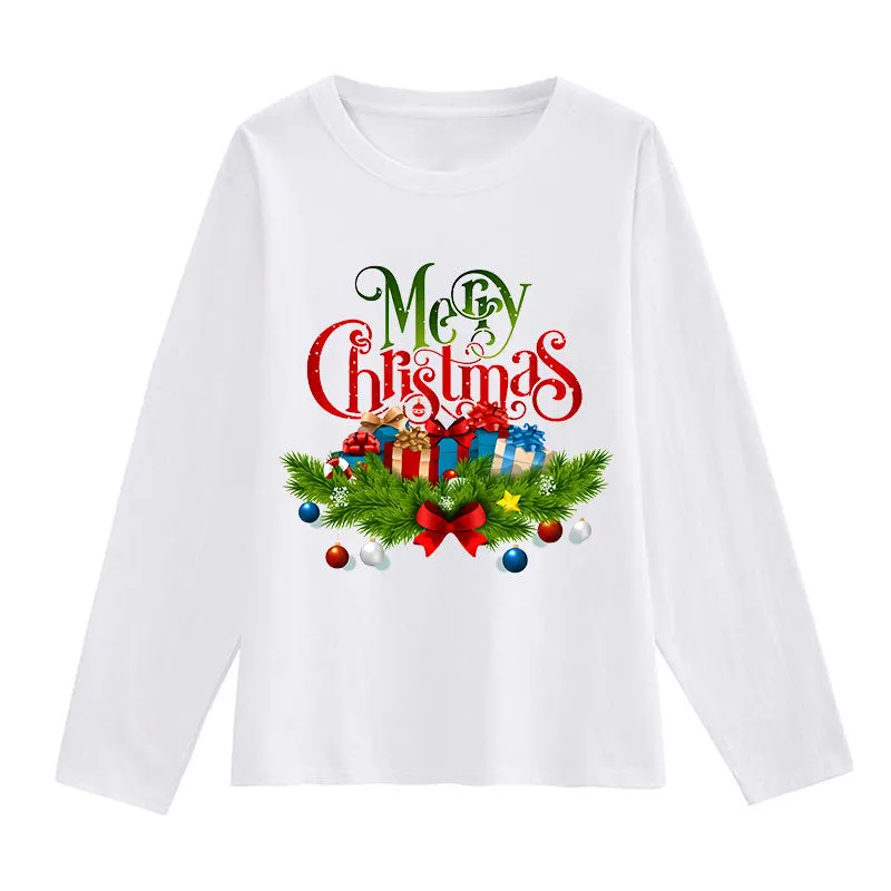 Merry Christmas Women White T-Shirt X