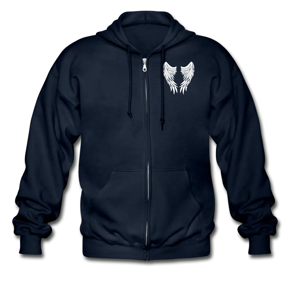 Mom Guardian Angel Gildan Heavy Blend Adult Zip Hoodie (CK3545 Mom Zip)