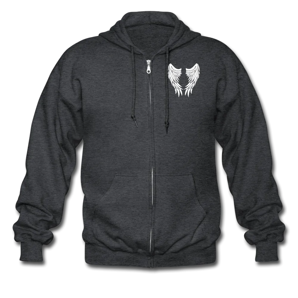 Mom Guardian Angel Gildan Heavy Blend Adult Zip Hoodie (CK3545 Mom Zip)