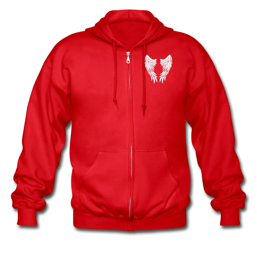 Mom Guardian Angel Gildan Heavy Blend Adult Zip Hoodie (CK3545 Mom Zip)