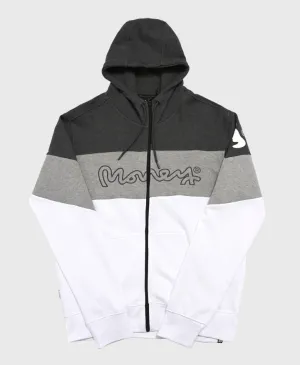 Money Jzh45009 Cut Down Full Zip Hoodie White