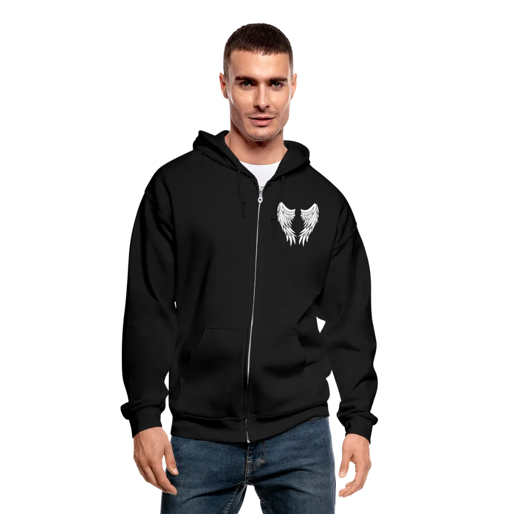 My Husband Guardian Angel Gildan Heavy Blend Adult Zip Hoodie  (CK3604 zip)