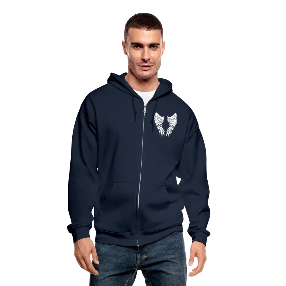 My Husband Guardian Angel Gildan Heavy Blend Adult Zip Hoodie  (CK3604 zip)