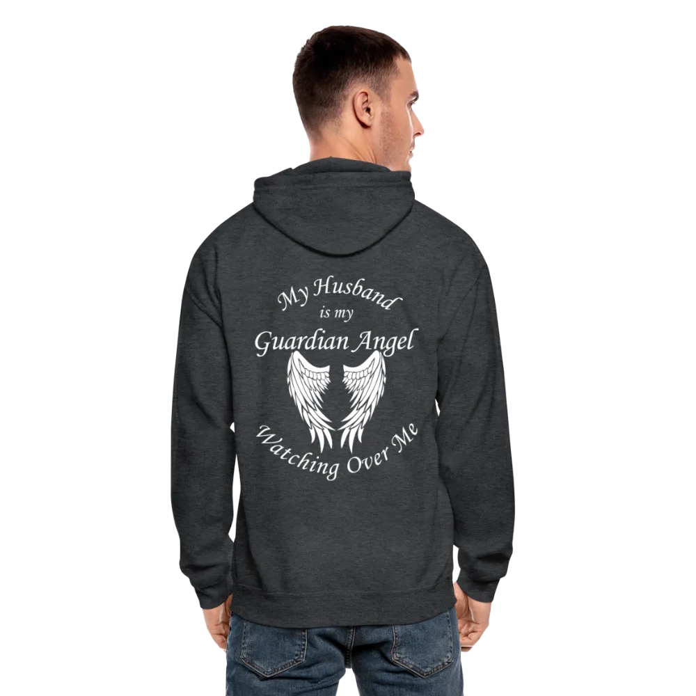 My Husband Guardian Angel Gildan Heavy Blend Adult Zip Hoodie  (CK3604 zip)