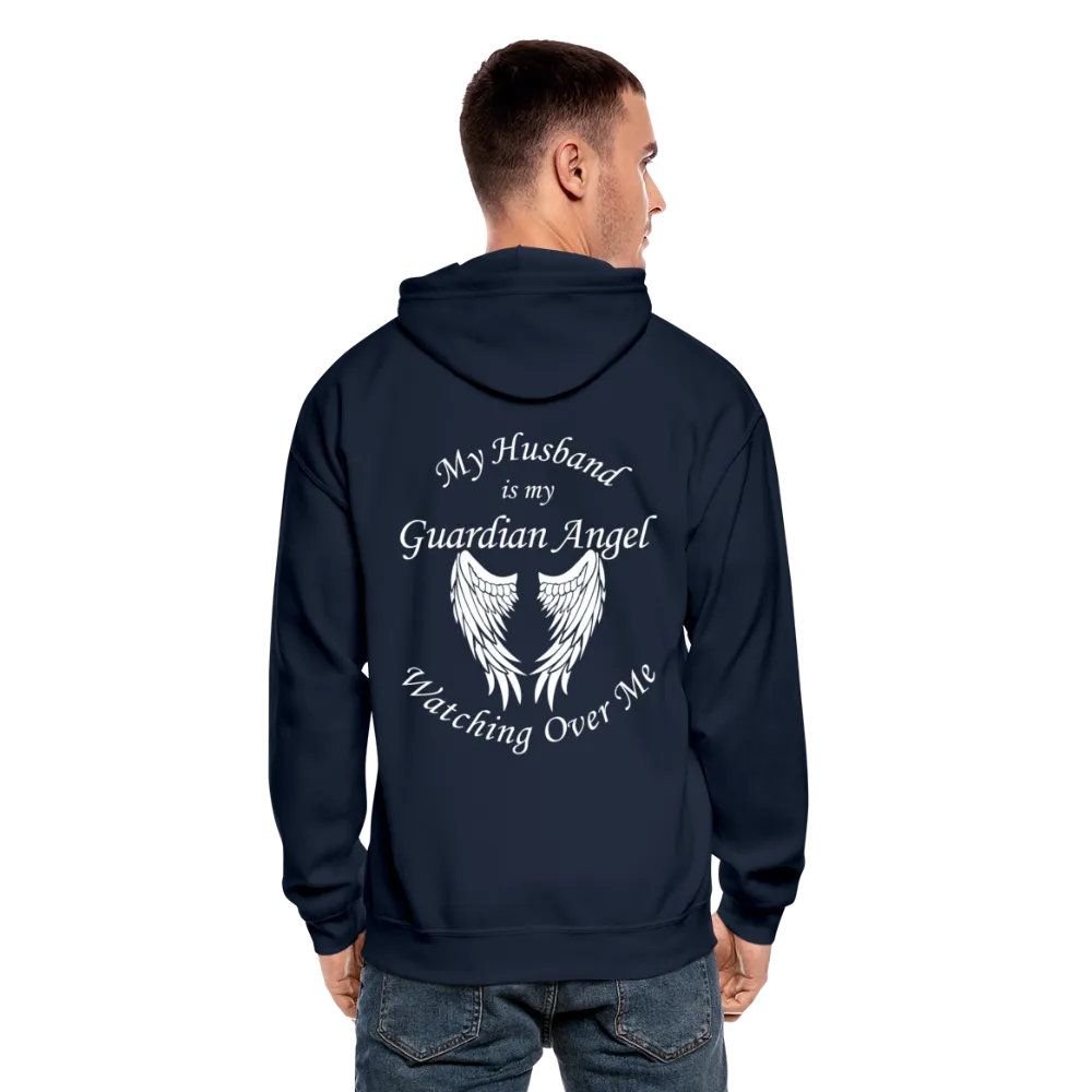 My Husband Guardian Angel Gildan Heavy Blend Adult Zip Hoodie  (CK3604 zip)