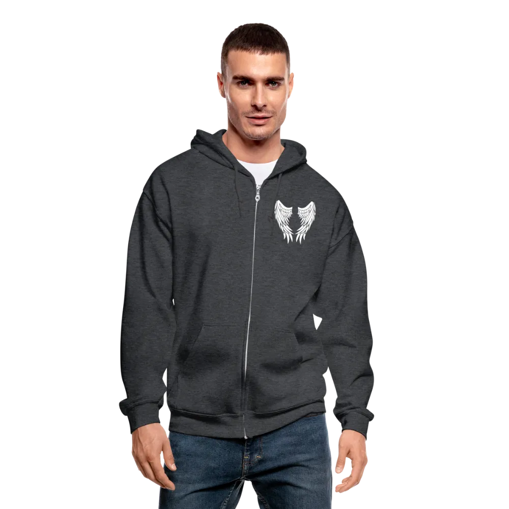 My Husband Guardian Angel Gildan Heavy Blend Adult Zip Hoodie  (CK3604 zip)