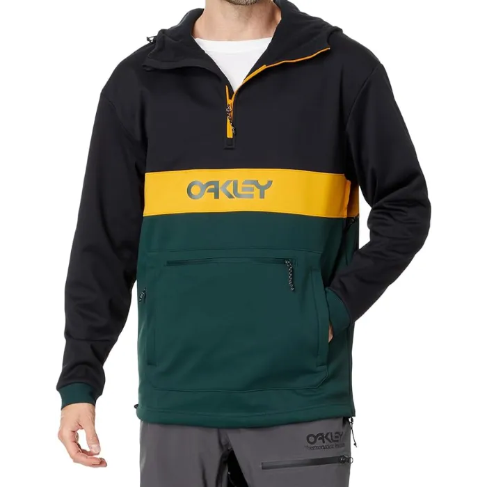 Oakley TNP Nose Grab Softeshell Hoodie - Black/Hunter Green