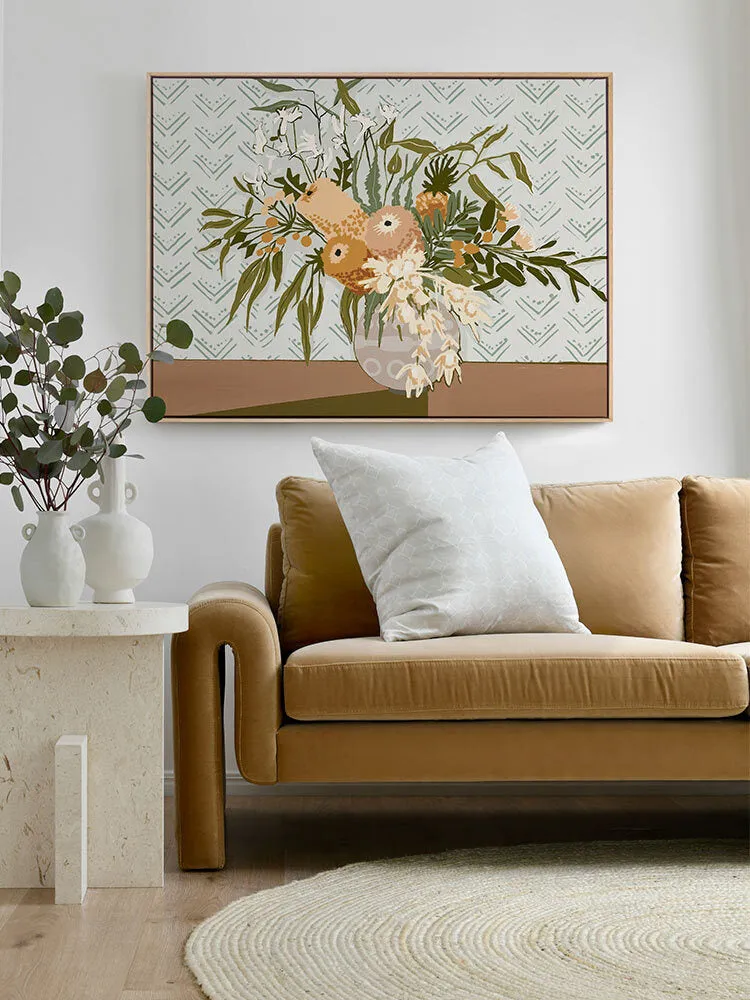 Petal Patchwork Linen Cushion - 60x60cm