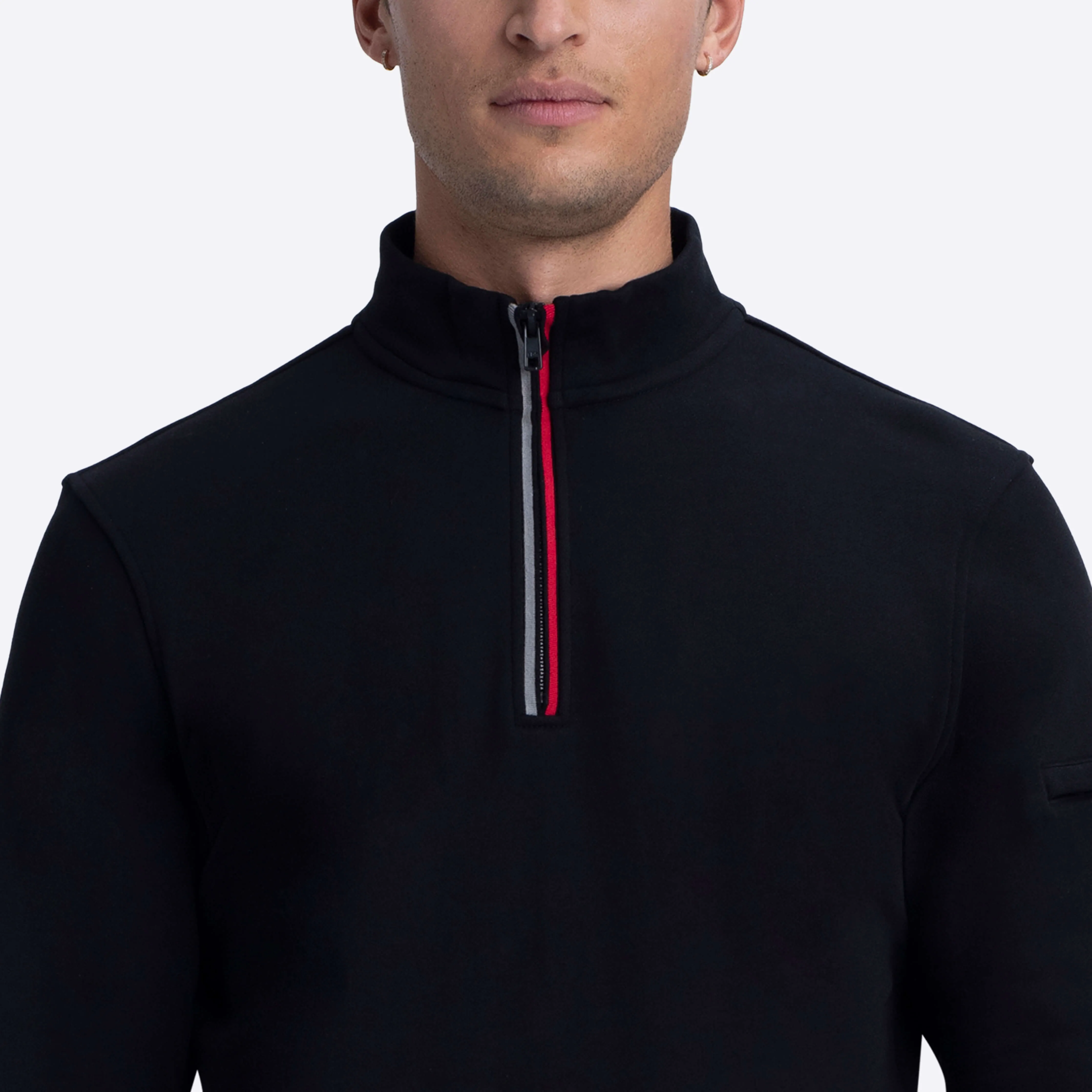 Quarter Zip Mock Neck Sweatshirt