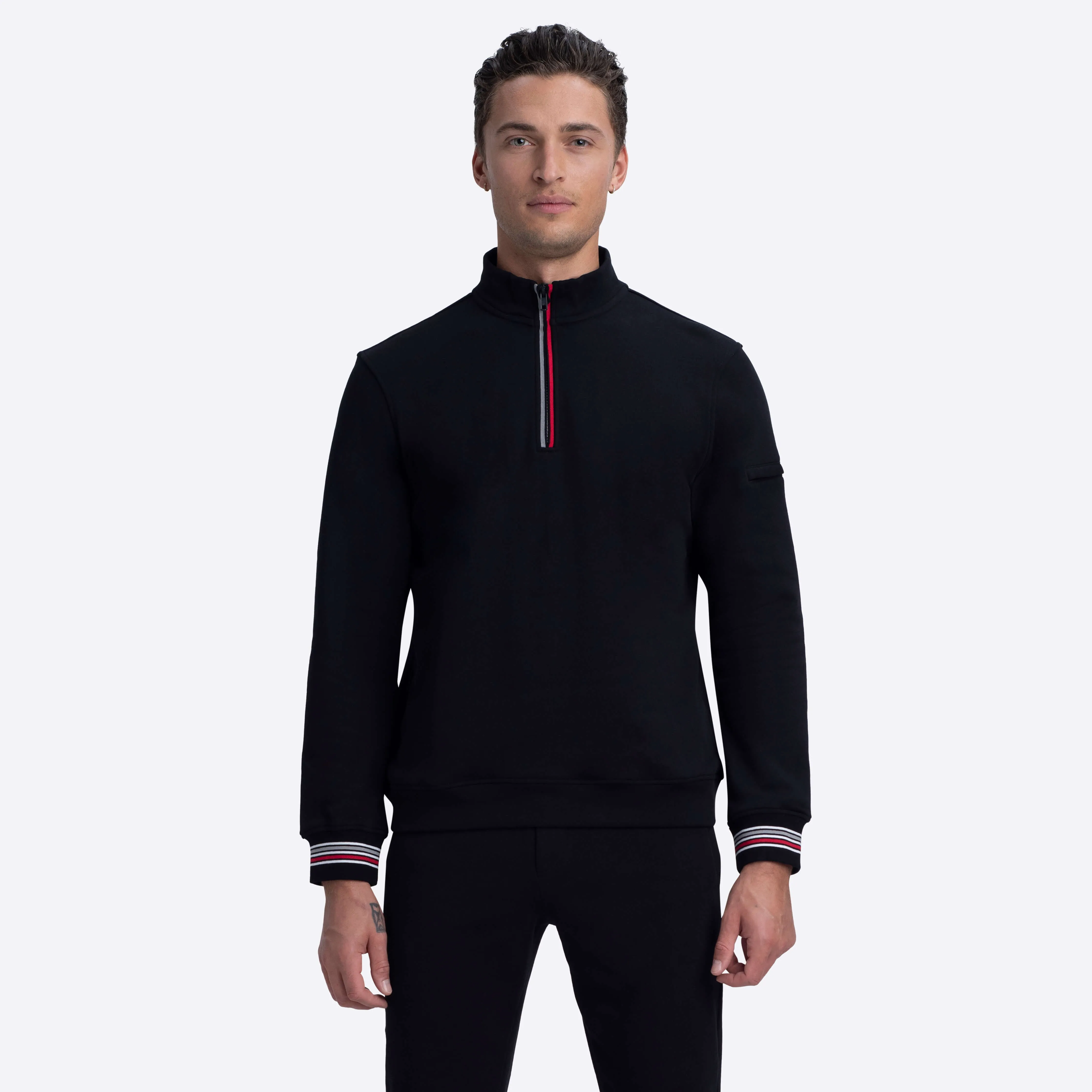Quarter Zip Mock Neck Sweatshirt