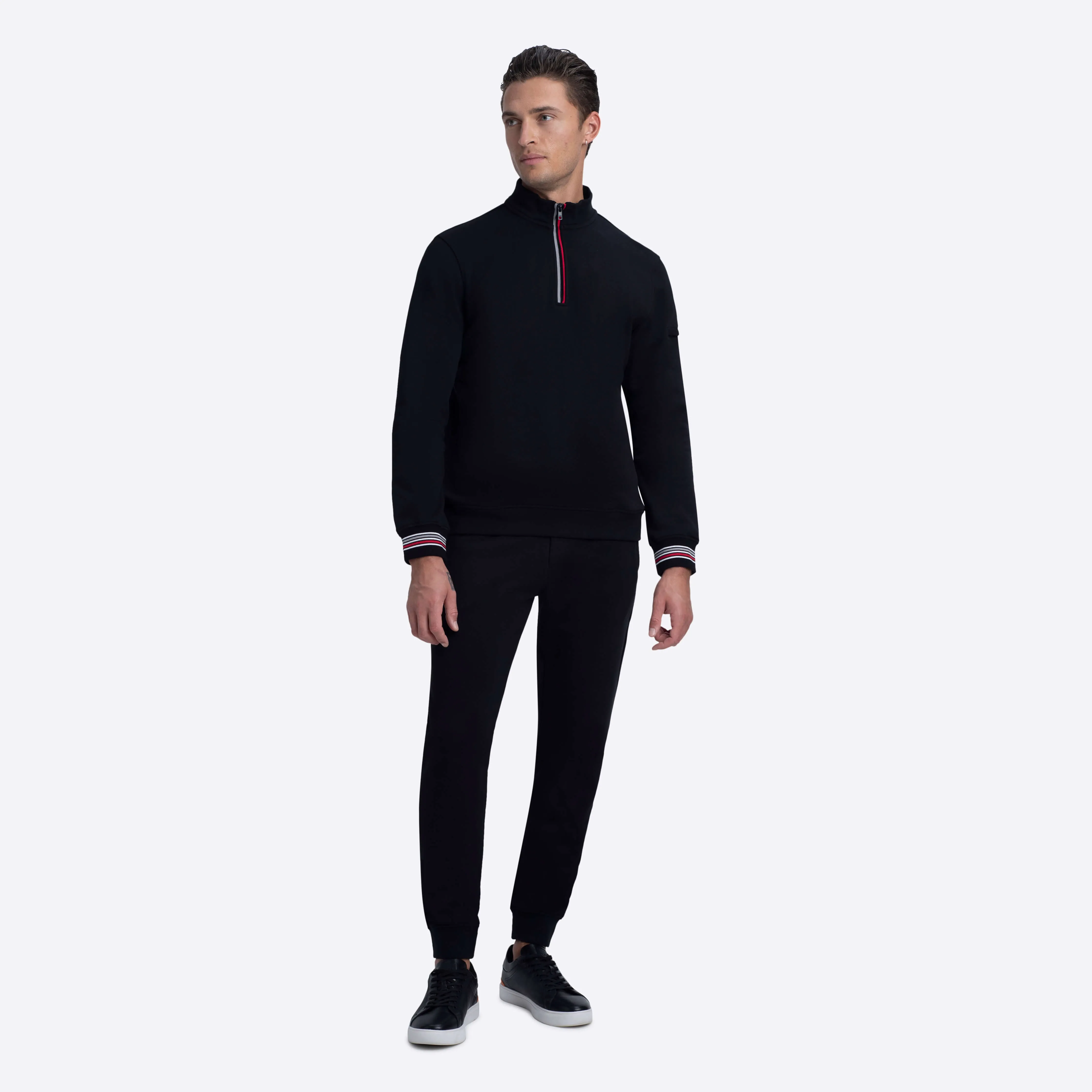 Quarter Zip Mock Neck Sweatshirt