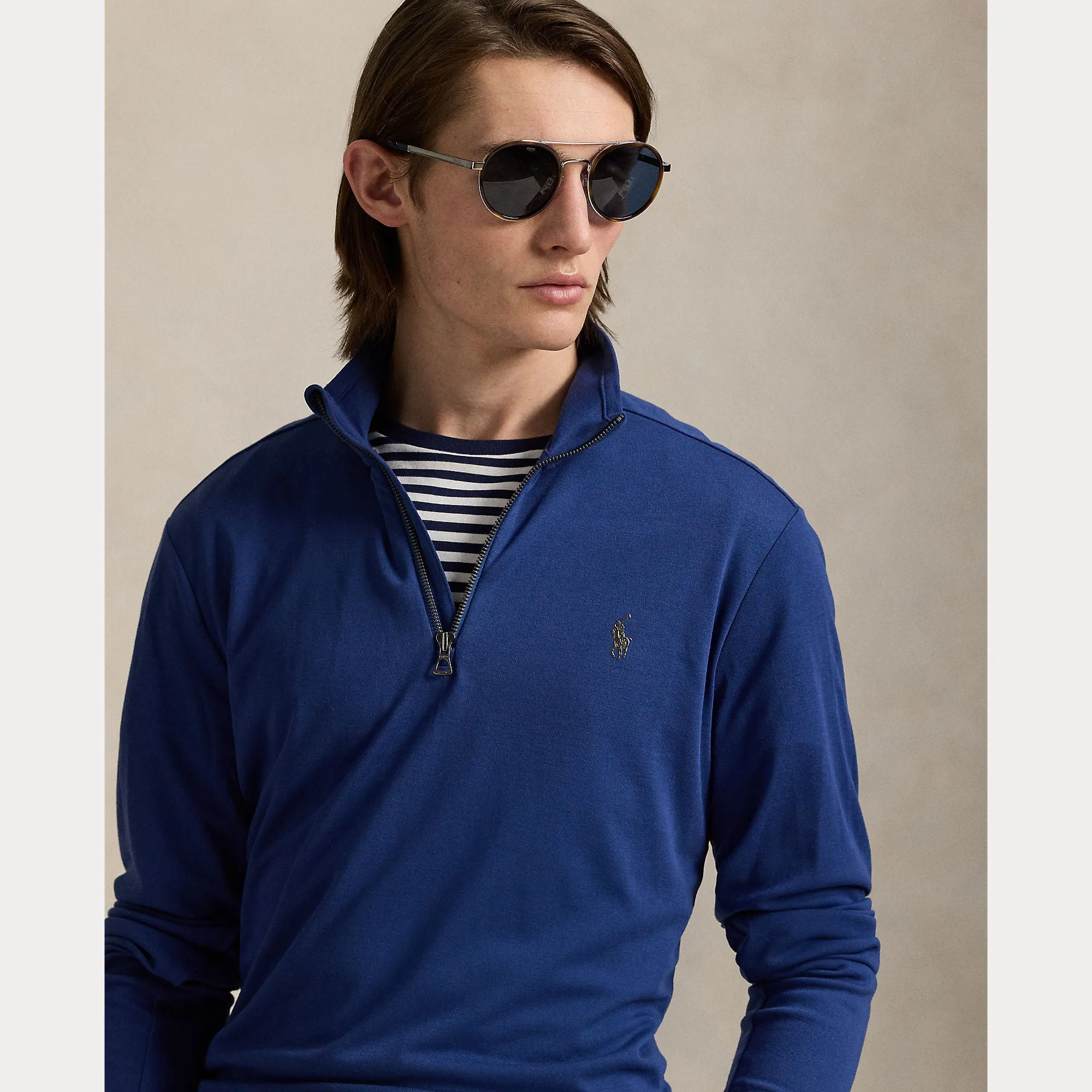 Ralph Lauren Mens Half zip sweater - Blue