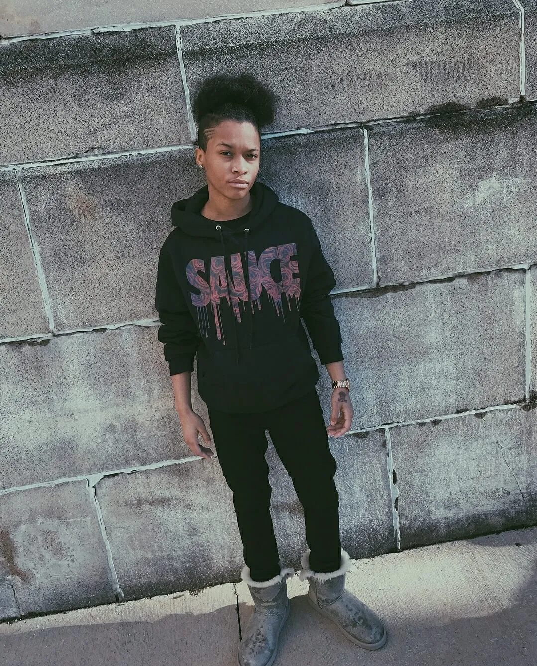 Red Rose Sauce | Black Hoodie