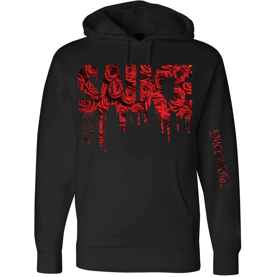 Red Rose Sauce | Black Hoodie