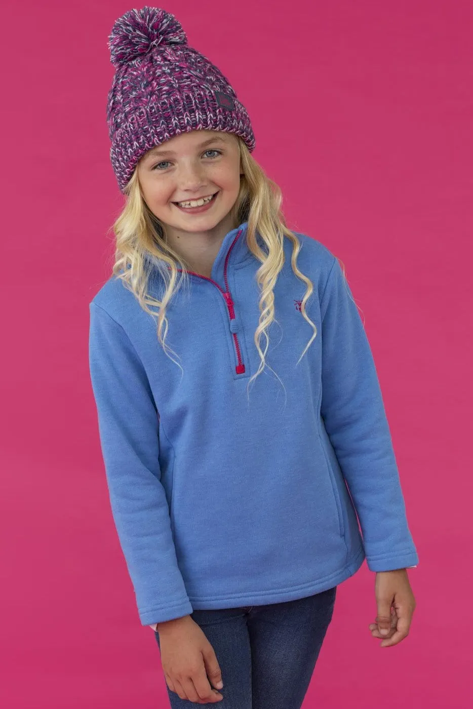 Robyn Girls Half Zip Jersey - Cornflower