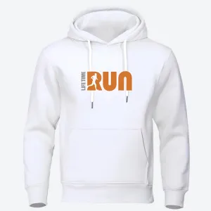 Running Graphic Pullover Hooded Sweatshirts