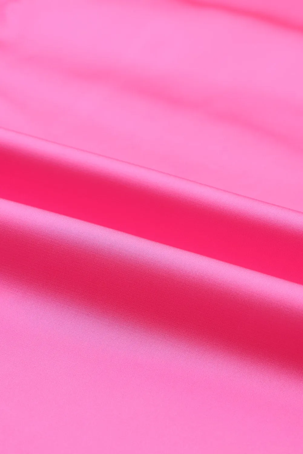 Satin Puff Long Sleeve Crewneck Blouse