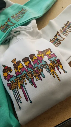 Sauce Ice Cream | White Hoodie