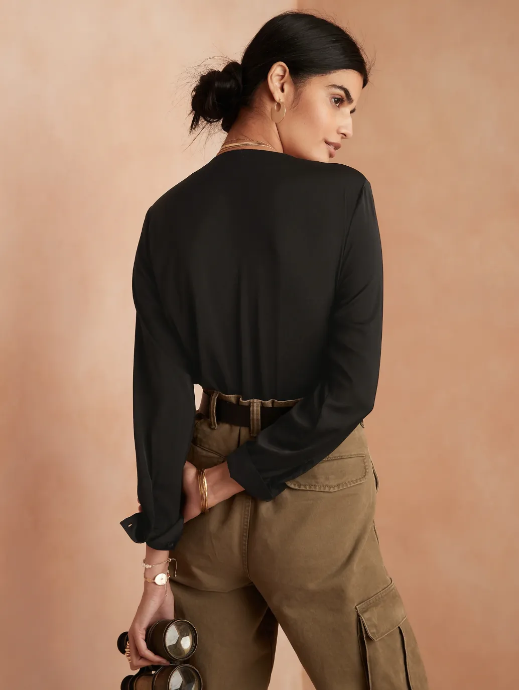 Silky V-Neck Blouse